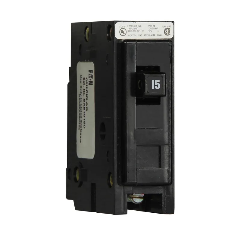 Cutler-Hammer Manufacturing Co. BAB1015 Eaton Electrical Circuit Breaker 120/240 VAC 15 Amp 10 kAIC 1-Pole