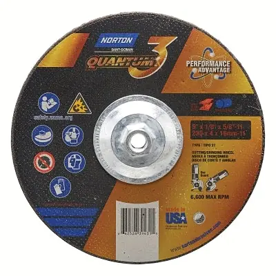 Norton 66252839431 Quantum3 SG Type 27 Grinding Wheel 1/8 in 9 in
