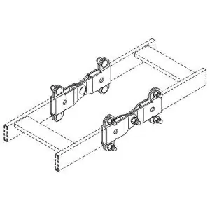 Chatsworth 10489-001 Vertical Swivel Splice Kit 3/8 x 1 1/2 in. Gold