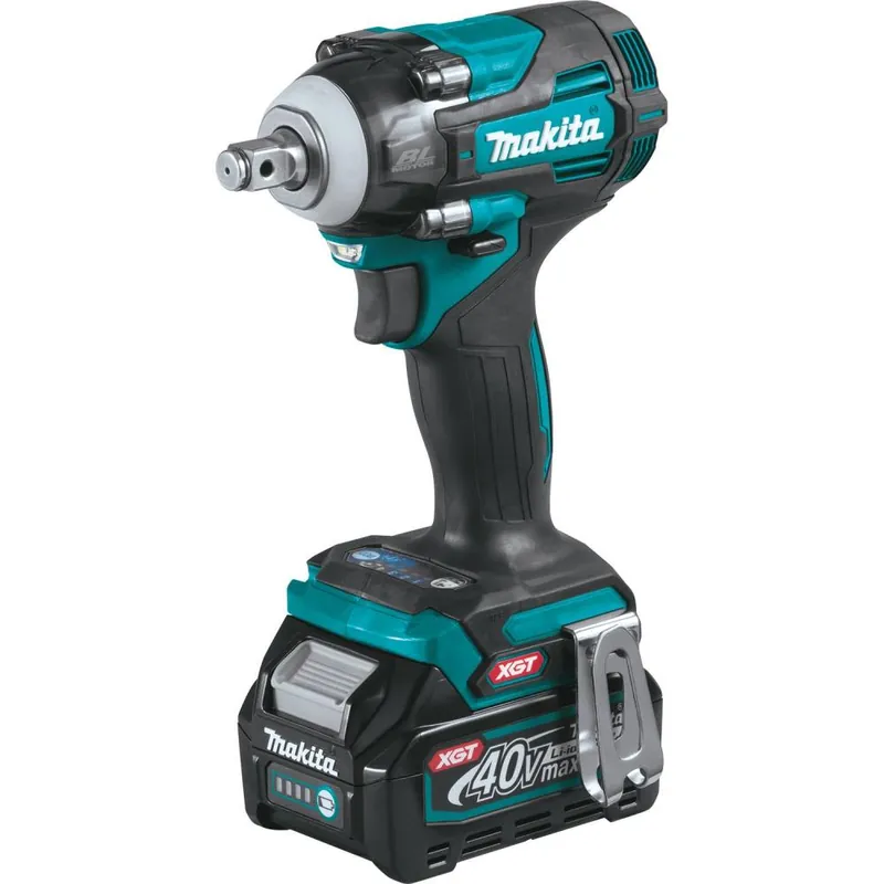 Makita USA GWT04D 40V Max XGT Brushless Cordless 4-Speed 1/2 Sq. Drive Impact Wrench Kit w/ Friction Ring Anvil (2.5Ah)