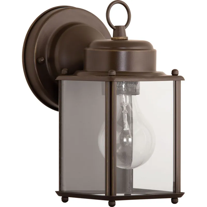 Progress P5607-20 Flat Glass Lantern One-Light Wall Lantern