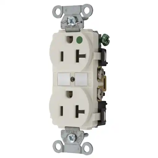 Hubbell Wiring Device-Kellems 8300-LA Hubbell-Pro Duplex Receptacle Hospital Grade 20A 125V 2P3W