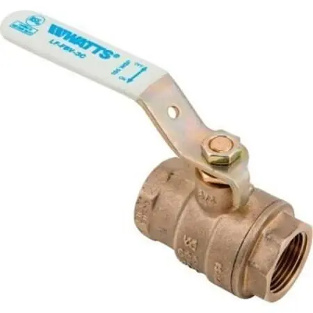 Watts Water 0555106 Ball Valve 1-1/2 Threaded Full Port Lead Free