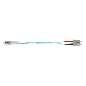 Lynn Electronics LCSC-10GIG-10M Fiber Optic Patch Cable, FOA SC-LC 50 OM3 10G Duplex Aqua