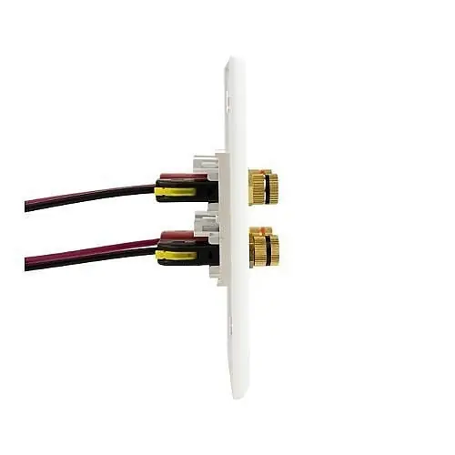 Speaker Snap SSKPW24 Keystone Binding Posts Snap Lock Connectors Compatible with 12 to 24 Gauge Speaker Wire