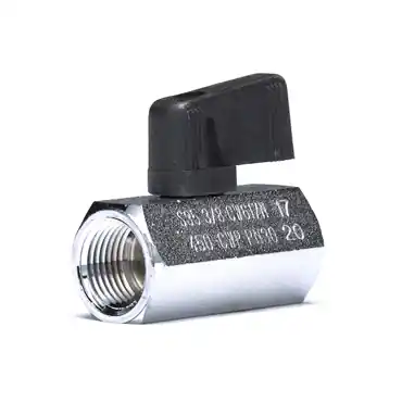 DynaQuip Controls VNH3.AM3/8 VNH Series One-Piece Brass Mini Ball Valve
