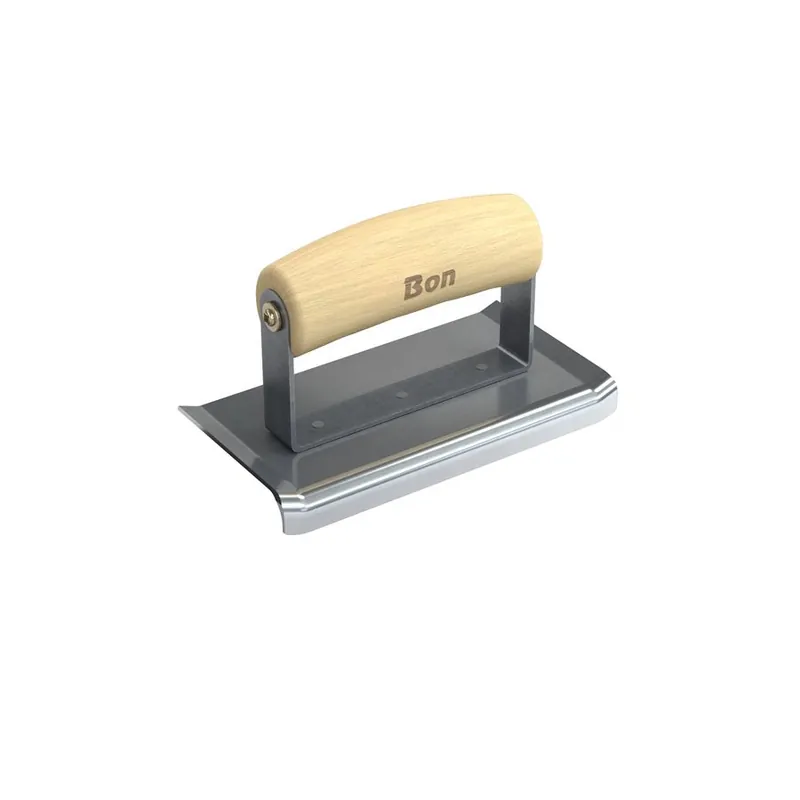 Bon 22-343 Stainless Steel Curved End Edger - 6 x 3 - 3/8 Radius 1/2 Depth