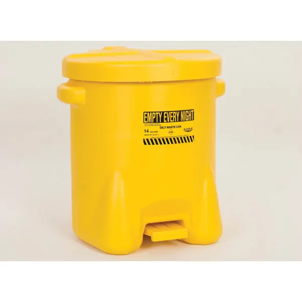 Eagle Manufacturing 937-FLY Oily Waste Can With Foot Lever 14 Gallon Capacity
