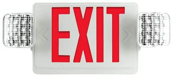 Exitronix VLED-U-WH-EL90-R Exit Sign