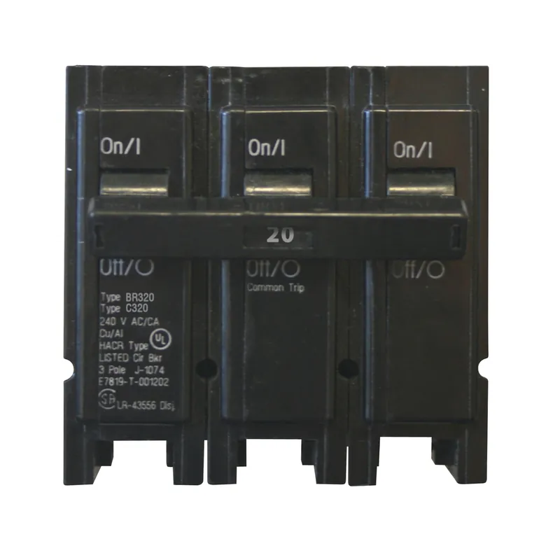 Cutler-Hammer Manufacturing Co. BR320 Eaton Electrical 1 Inch Plug-On Circuit Breaker 20 Amp 240 Volt