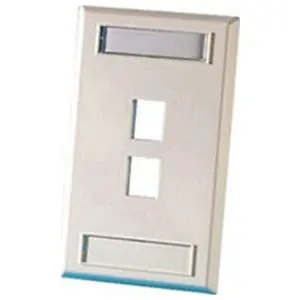 Ortronics OR-KSFP2 Ortronics KSFP2 1-Gang Keystone Faceplate, 2-Ports