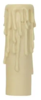 Satco 80-1630 Candelabra Base Resin Half Drip Ivory