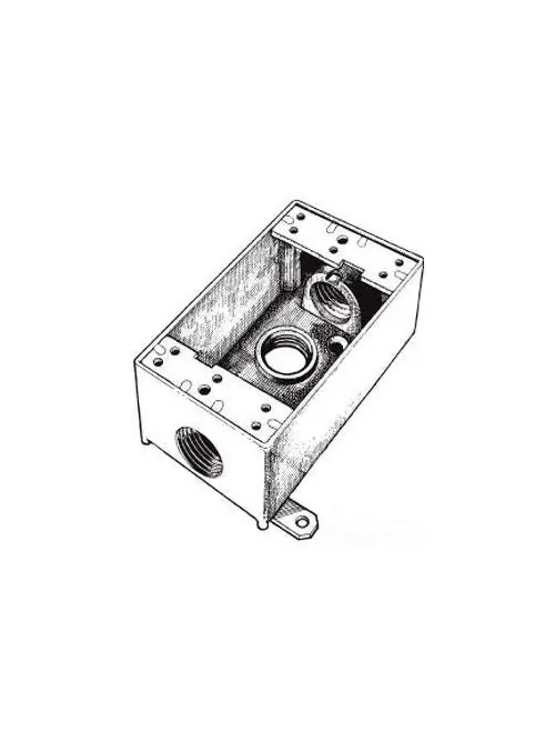 Mulberry 30206 1-Gang Weatherproof Box w/Lugs (3/4 Hub)