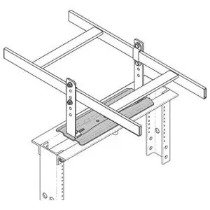 Chatsworth 10506-708 Cable Runway Elevation Rack Kit 10 to 12 in Elevation Black