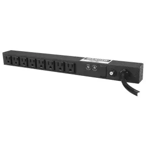 Chatsworth 12816-706 Basic Power Strip Horizontal Rack-Mount 110-125V Single-Phase 20A 1.9 kW NEMA L5-20P Plug Black