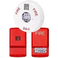 Potter PE-STR Wall Horn Strobe LED, Clear Lens, Red