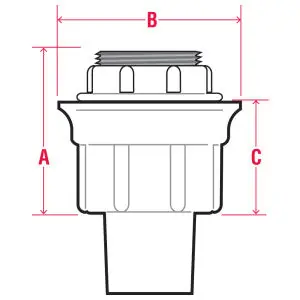 Plasti-Bond PRST5 Plasti-Bond RedH2ot Knockout Hub PVC-Coated Zinc Die Cast 1-1/2 in.
