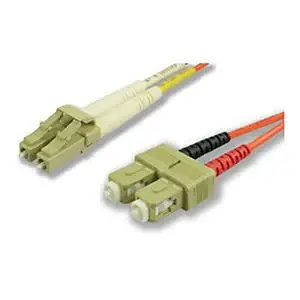 Lynn Electronics LCSCDUPMM-5M Fiber Optic Cable, Meters LC/SC Patch Cord, 62.5 Micron Orange