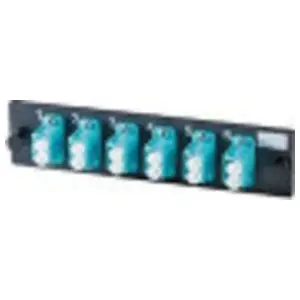Ortronics OR-OFP-LCD12LC OptiMo OFP Adapter Panel Multimode 6-LC (12-Fibers) Aqua