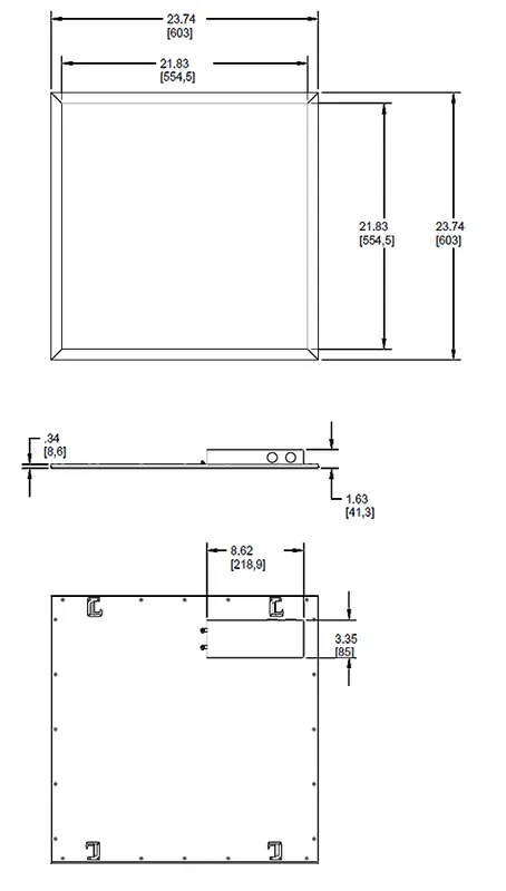 Rab Design Lighting EZPAN2X2-40/D10 EZ PAN2X2 40W 5000K 0-10V Dimming