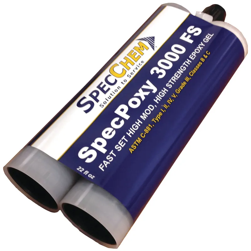 SpecChem SP3000FS22 SpecPoxy 3000 FS Solid 45 min White Structural Epoxy Bonding Gel 22 oz.