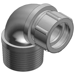 ABB 2285 Cord and Cable Connector Strain Relief Cord Connector Threaded 90 Degree Malleable Iron 2 in