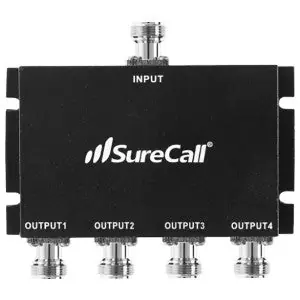Surecall SC-WS-4 Coax Adapters Splices and Splitters N-Type Female 4-Port