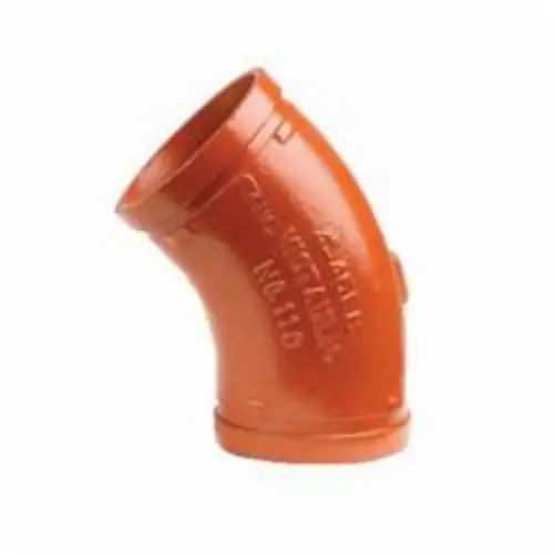 Victaulic W160110PF0 W110 Long Radius Pipe 45 Deg Elbow 16 In