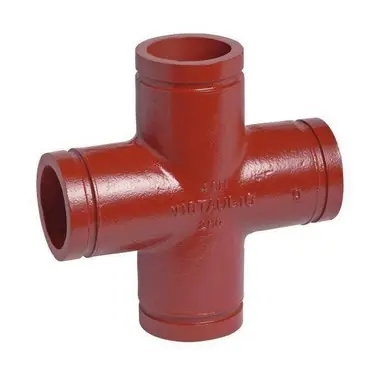 Victaulic A100035PFL 35-C AWWA Pipe Cross 10 in Grooved Ductile Iron