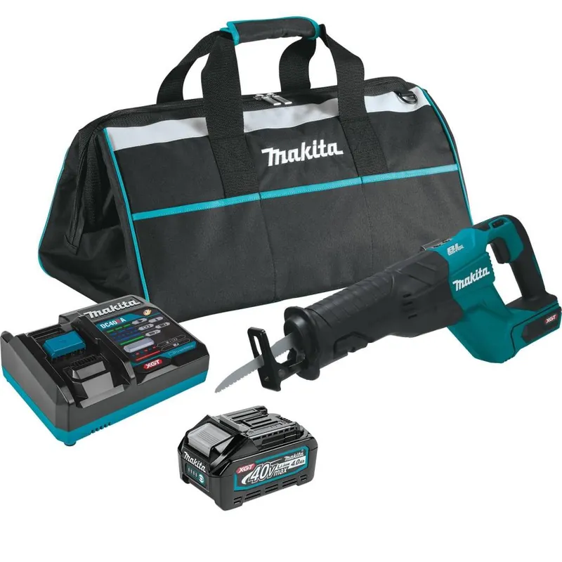 Makita USA GRJ01M1 40V max XGT Brushless Cordless Recipro Saw Kit, 4.0Ah