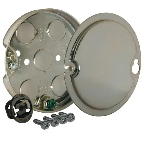 Hubbell Electric 295-1 RACO Ceiling Fan Pan Steel 6 cu-in 4 Knockouts