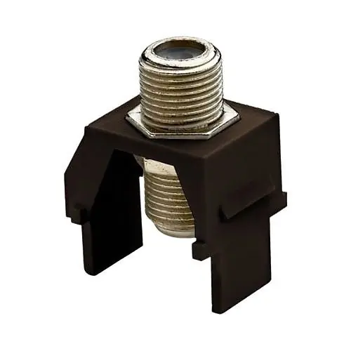 On-Q WP3479BR Non-Recessed Nickel F-Connector, Brown