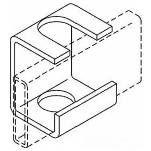 Chatsworth 10607-002 Slotted Support Bracket 3/8 In. Gold