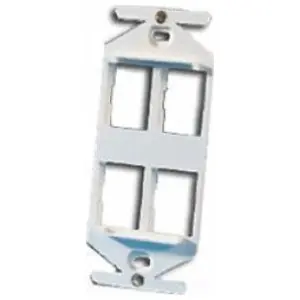 Ortronics OR-41900018 TracJack Stylistics Frame Screw Mount 4-Port White