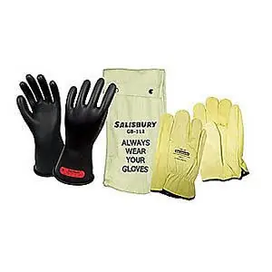 Salisbury GK0011B/9 Black Class 00 Electrical Glove Kit Power Size 9