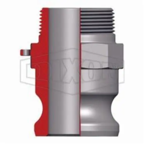 Dixon 300-F-BR Boss-Lock Type F Cam and Groove Adapter, 3 in, Male Adapter x MNPT