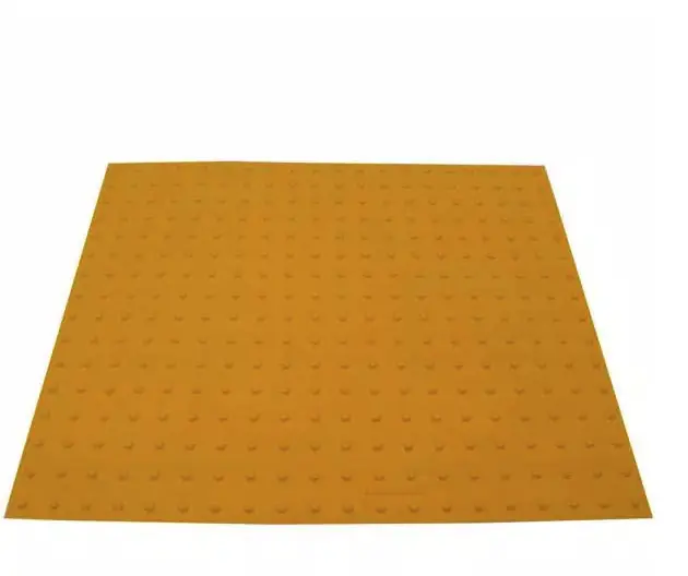 Safety Step TD SSTDRU3X423504 Safety Step 3' x 4' BY 2.35 Yellow Ramp Up Detectable Warning Safety Mat