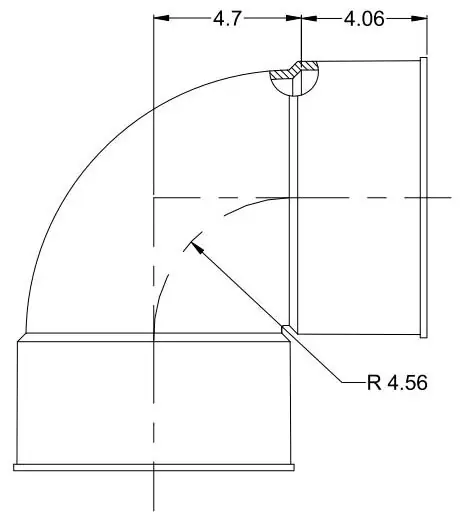 GPK Products 223-0008 Elbow Fitting Power 8 Inch Replacement MPN