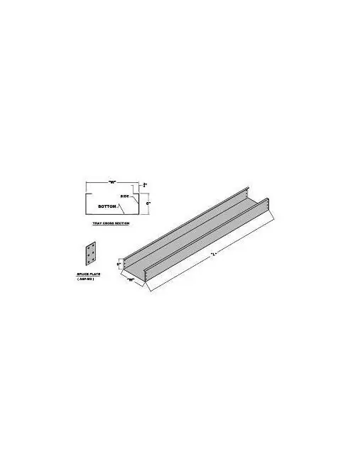 MP Husky CA1F-24-72 Flat Flanged Cable Tray Cover 24 Inch x 6 Foot