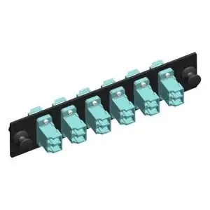 Lynn Electronics FAS-12GLC 12-Fiber LC Duplex 6-Port MM 10GIG Adapter Strip