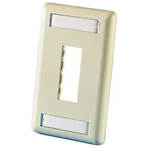 Ortronics OR-40300548-13 TracJack Plastic Faceplate 2-Port Single Gang Electrical Ivory