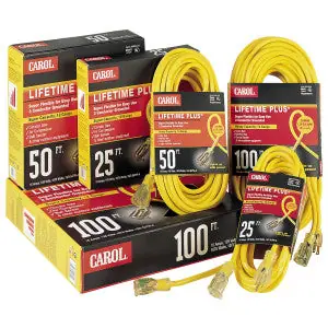 Prysmian Group 03397.61.05 Lifetime Plus® Super Flex® Lighted Extension Cords SJTW 13A 12/3 25 ft.