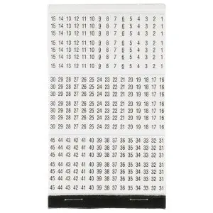 StrongHold PCMB-14 Pre-Printed Wire Marker Book 14 Vinyl Cloth White Black