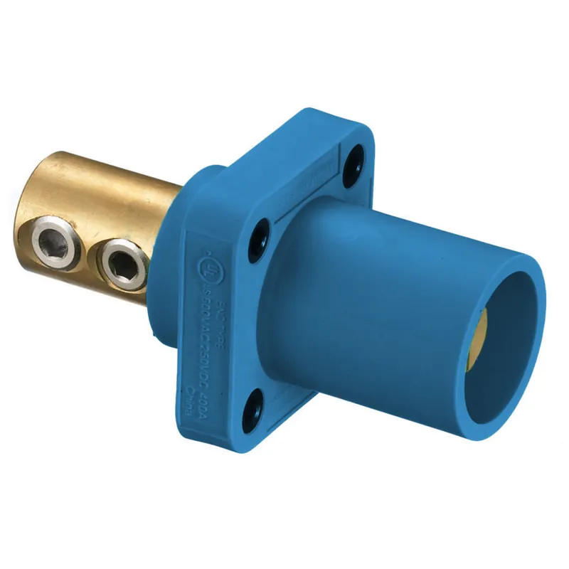 Hubbell Wiring Device - Kellems HBLMRBL Heavy Duty Products, Single Pole Devices, Industrial Grade Male Receptacle 300/400A 600V AC/DC Set Screw Blue