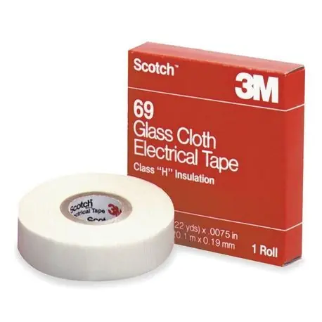 Scotch 69-3/4X22FT Glass Cloth Electrical Tape White 22 ft Replacement MPN