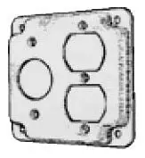 Mulberry Metal Products, Inc. 11415 Mulberry 4 Duplex/Single Receptacle Cover