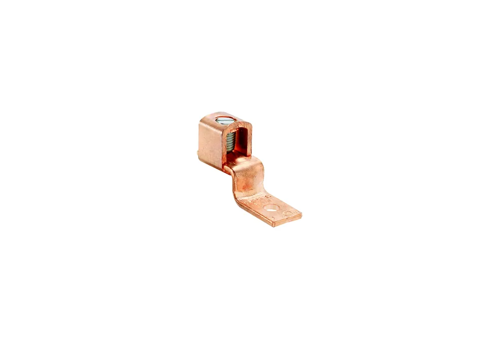 Pan-Lug CB125-14-QY 1-Hole 1-Barrel Offset Floating Tongue Copper Mechanical Lug