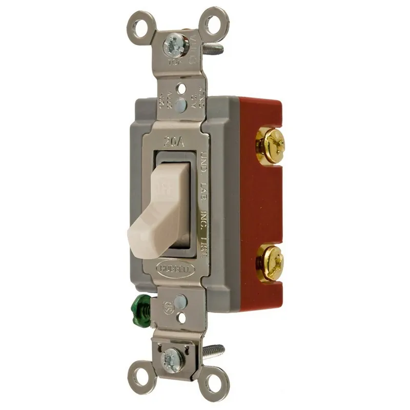 Hubbell Wiring Device - Kellems HBL1221LA Switches and Lighting Controls Extra Heavy Duty Industrial Grade Toggle Switches General Purpose AC Single Pole 20A 120/277V AC