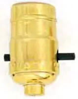 Satco S70-410 Standard Socket w/Push-Thru Switch Brite Gilt