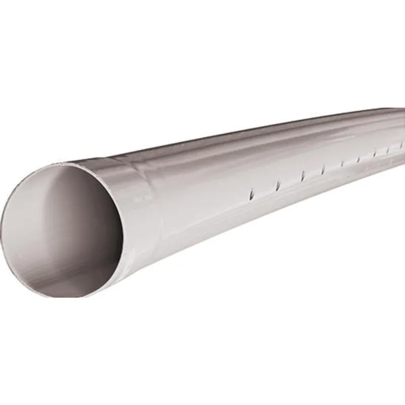 RJB Wholesale S&DP-400-3034SWPER-10 4 x 10' PVC Sewer and Drain Pipe ASTM D-3034 Perforated